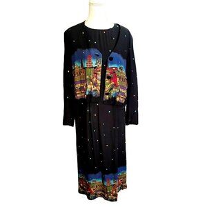 Vintage Karin Steven’s Tank Dress With Jacket Set - Size 10